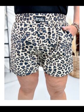 Women's Leopard Print Lounge Shorts